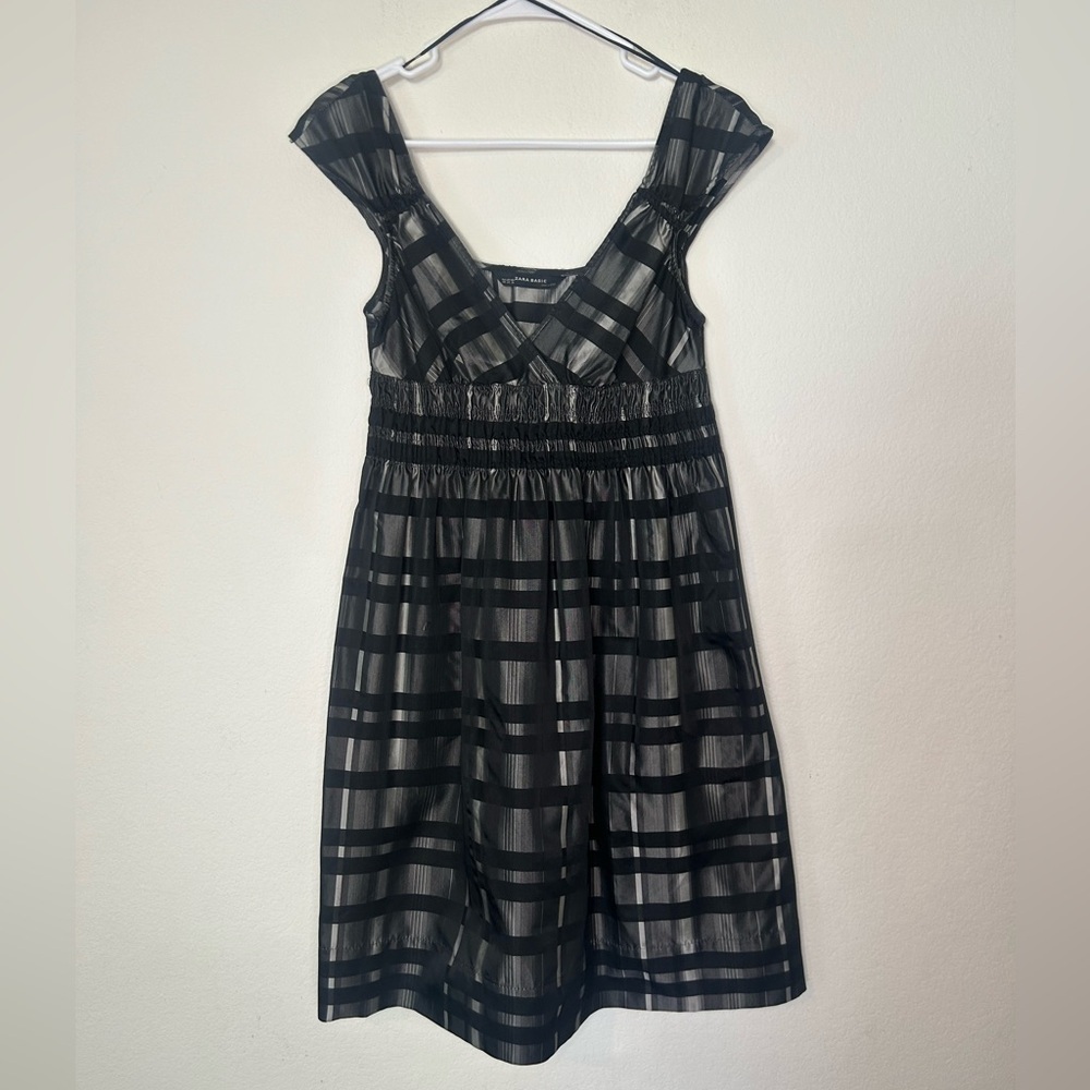 Zara XS black and grey dress
